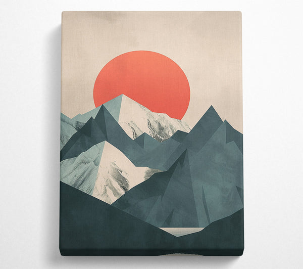  A Canvas Print of Crimson Mountain Range Canvas Print