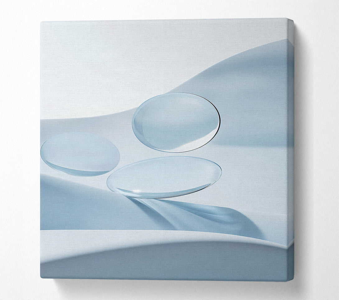  A Canvas Print of Pale Blue Spheres Canvas Art