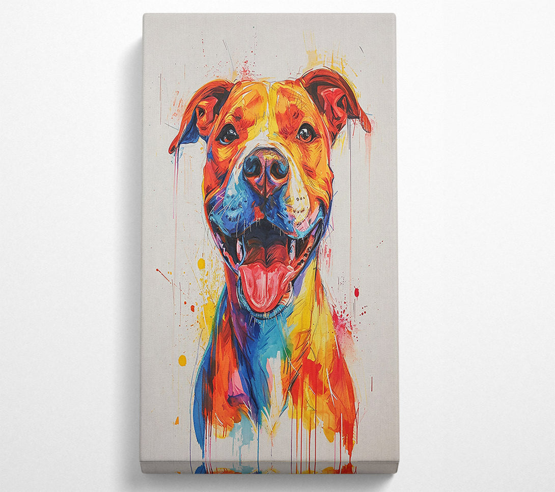  A Canvas Print of Orange Dog Smile Canvas Print
