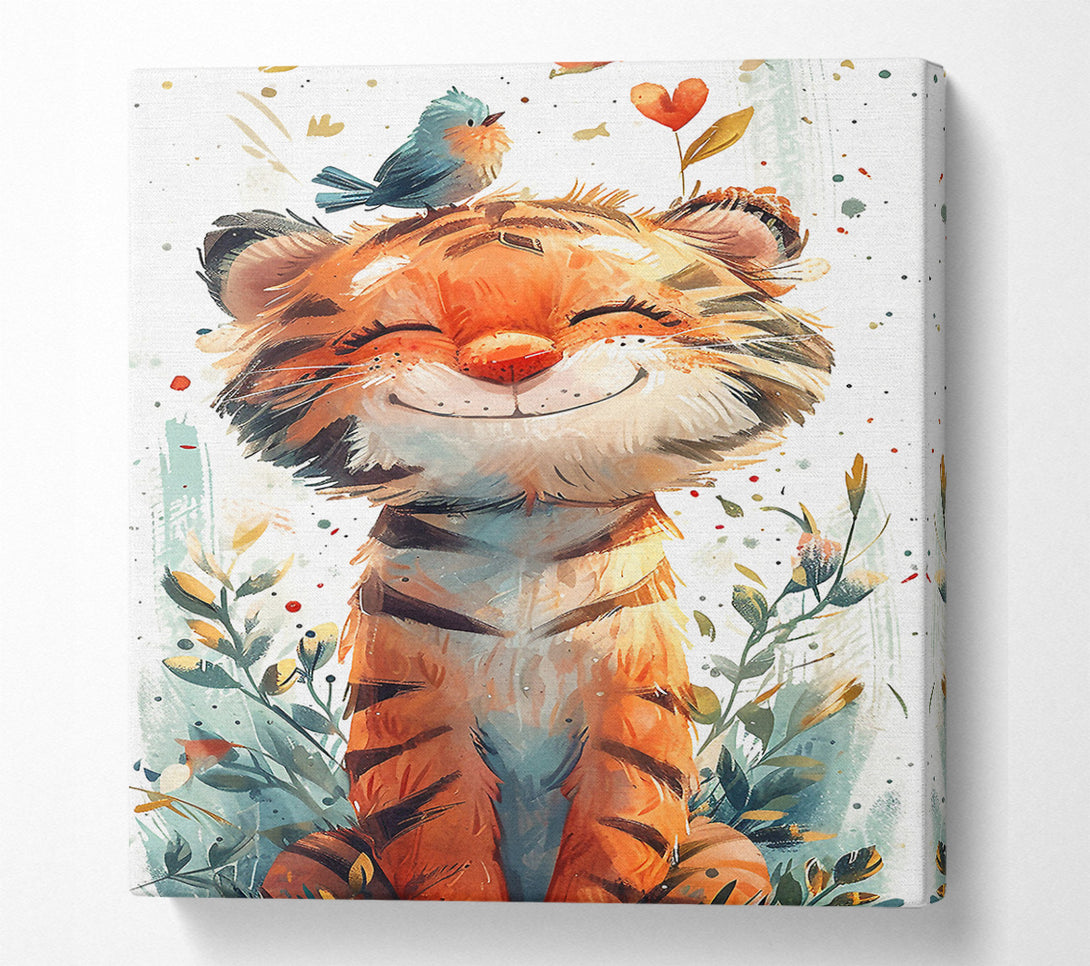  A Canvas Print of Happy Tiger Cub Canvas Art