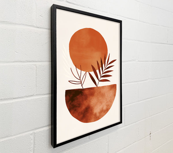 Terracotta Sun And Leaf