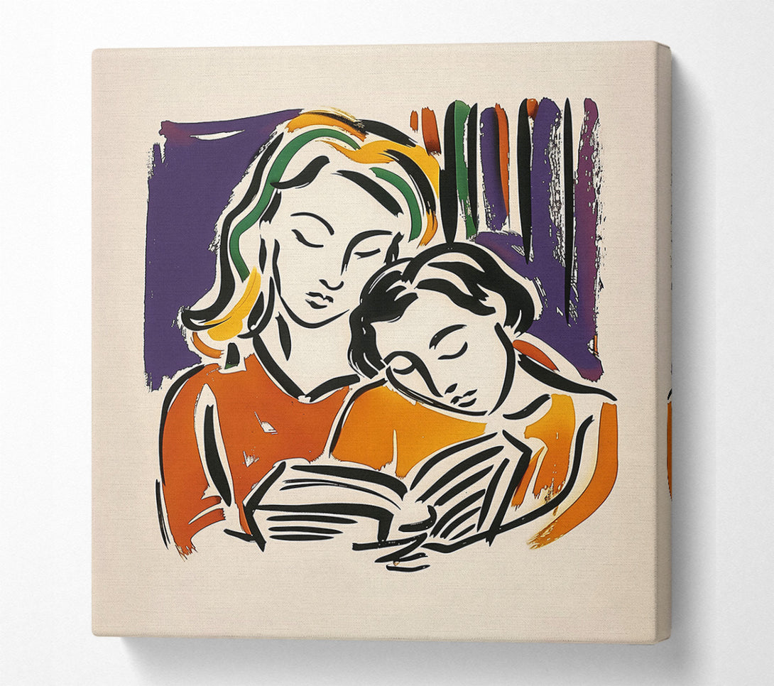  A Canvas Print of Orange Shared Story Canvas Wall Art