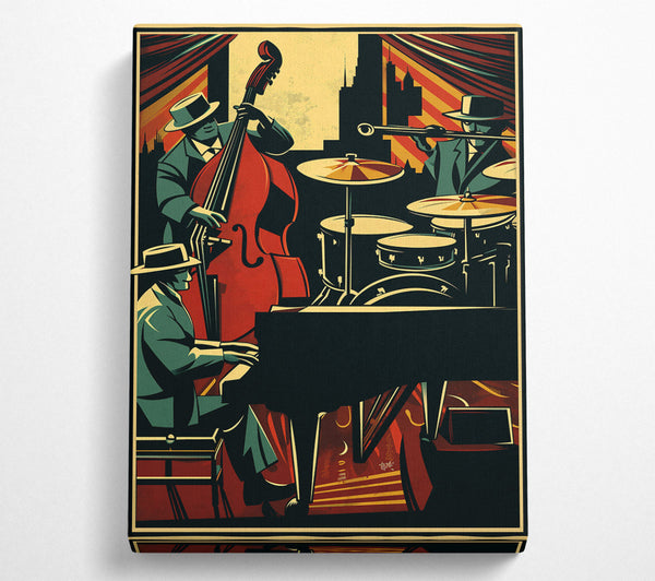 A Canvas Print of Red City Jazz Canvas Art