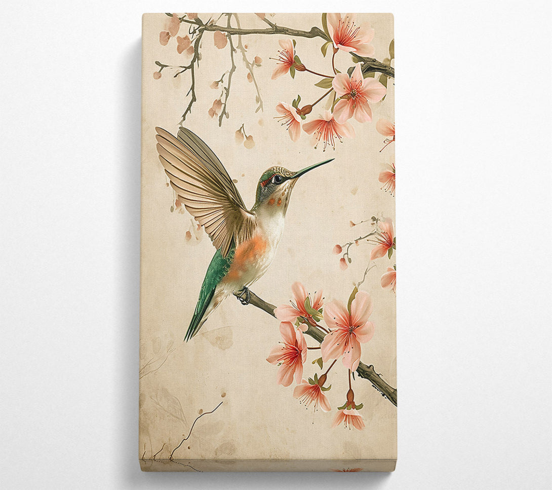  A Canvas Print of Pink Hummingbird Bloom Canvas Wall Art