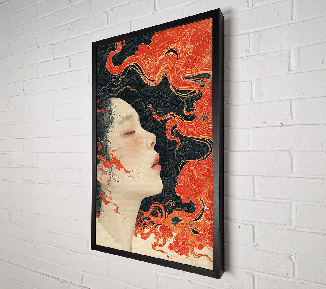  A Canvas Print of Crimson Dream Waves Canvas Print