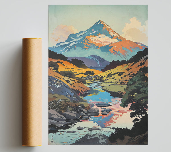 Pink Mountain Stream Print