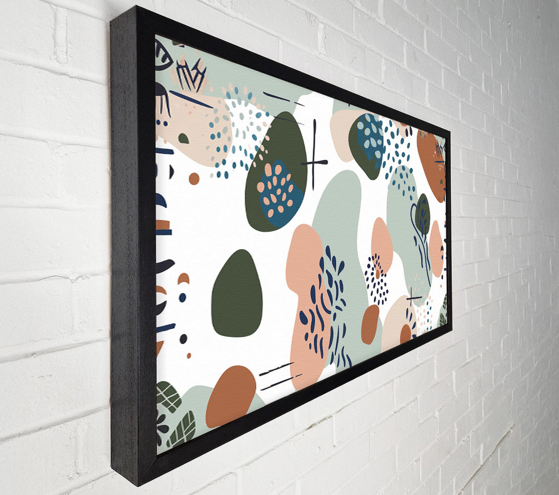  A Canvas Print of Sage Green Abstract Forms Canvas Print