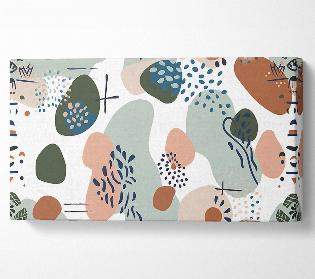  A Canvas Print of Sage Green Abstract Forms Canvas Print