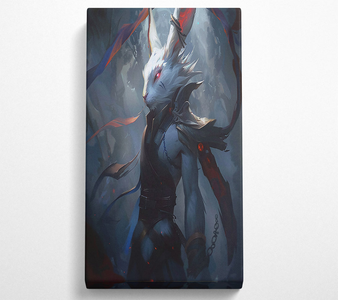  A Canvas Print of Crimson Feline Warrior Canvas Wall Art