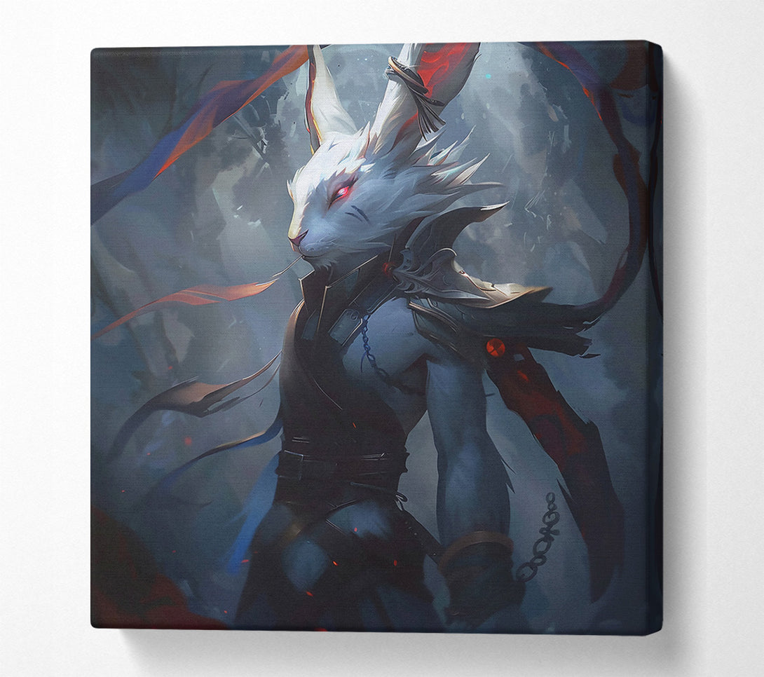  A Canvas Print of Crimson Feline Warrior Canvas Wall Art