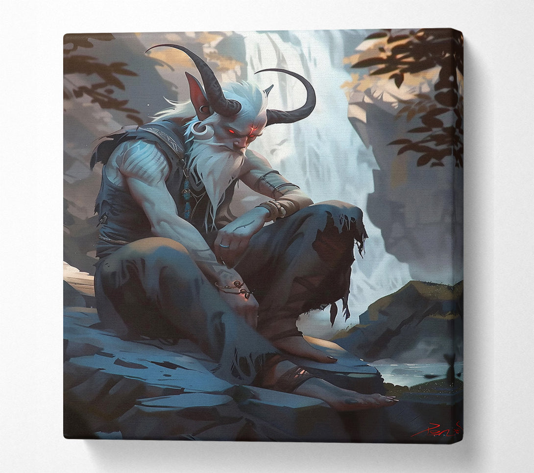  A Canvas Print of Azure Demon'S Lament Canvas Print