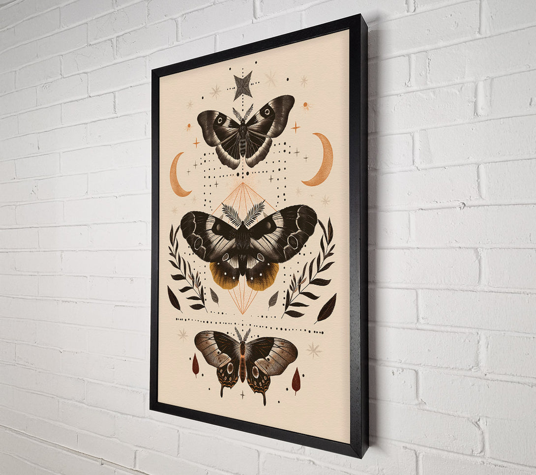  A Canvas Print of Golden Moth Mandala Canvas Art