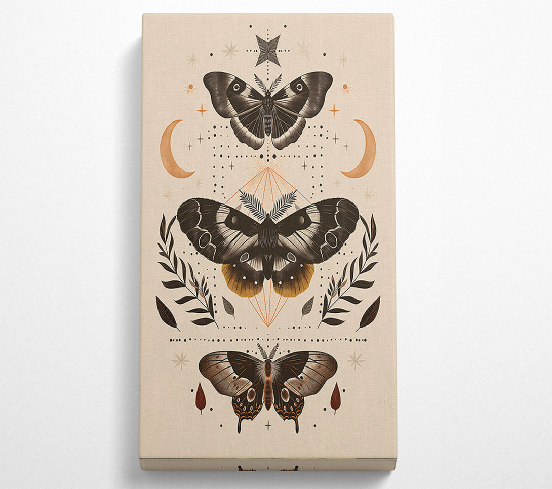 A Canvas Print of Golden Moth Mandala Canvas Art