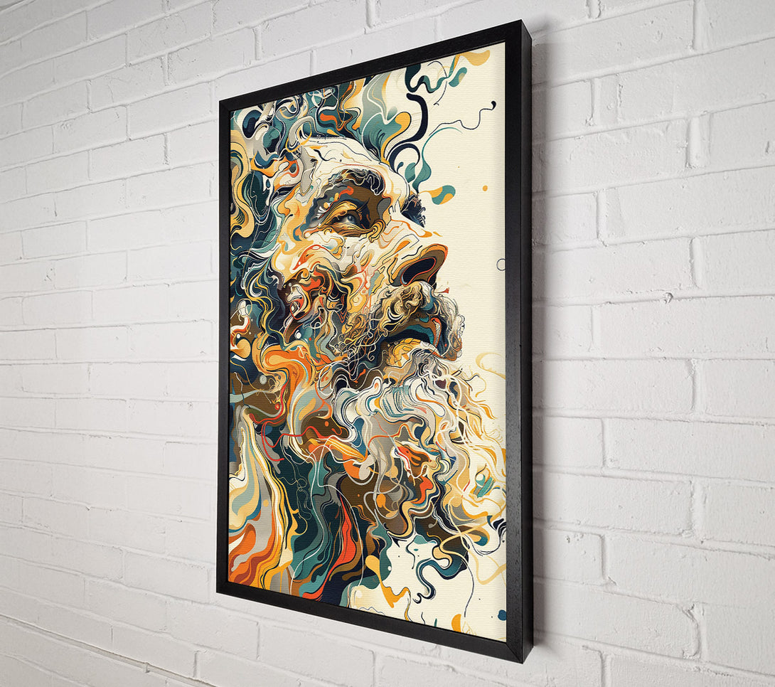  A Canvas Print of Golden Swirls Of Thought Canvas Wall Art