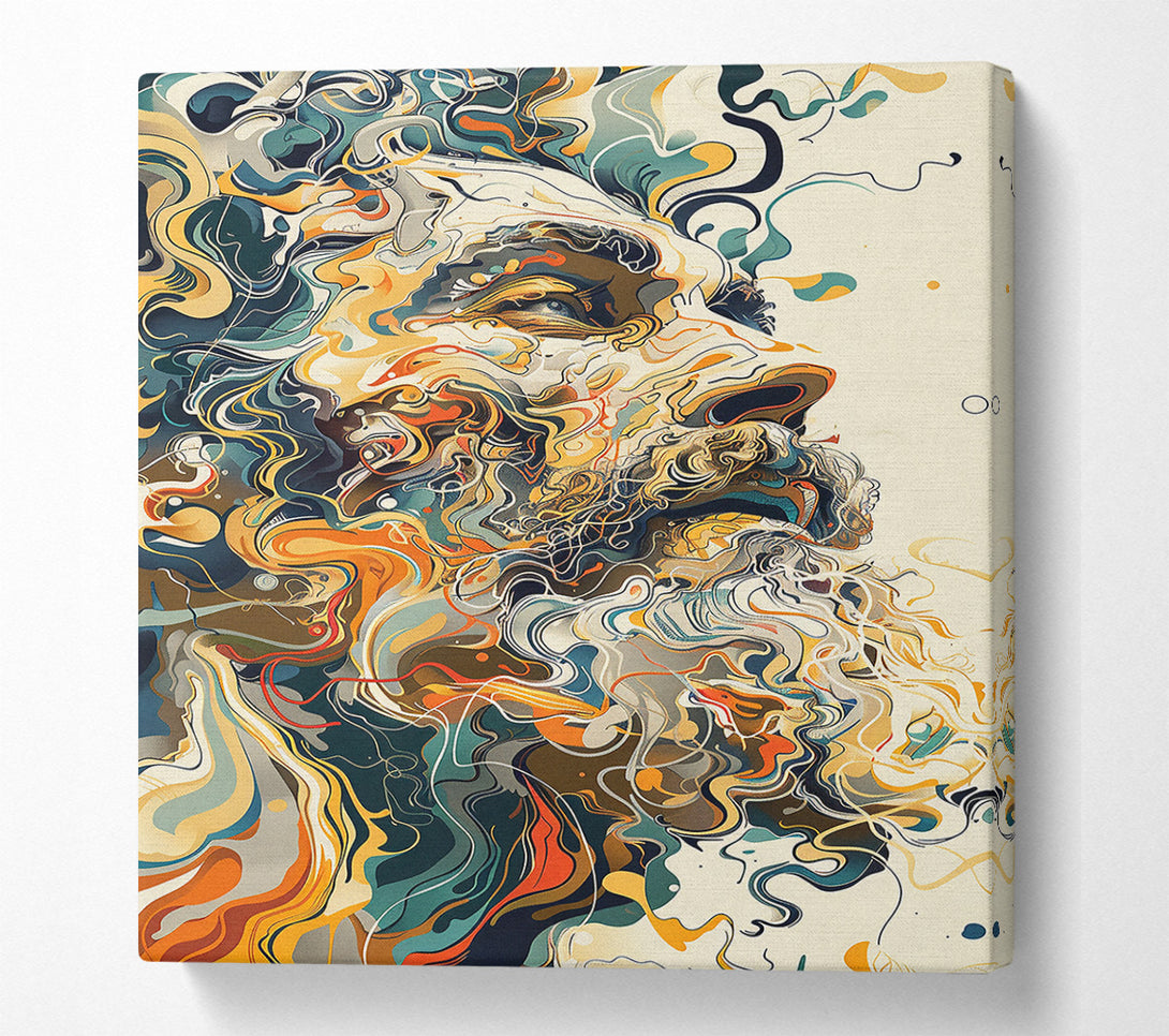 A Canvas Print of Golden Swirls Of Thought Canvas Wall Art