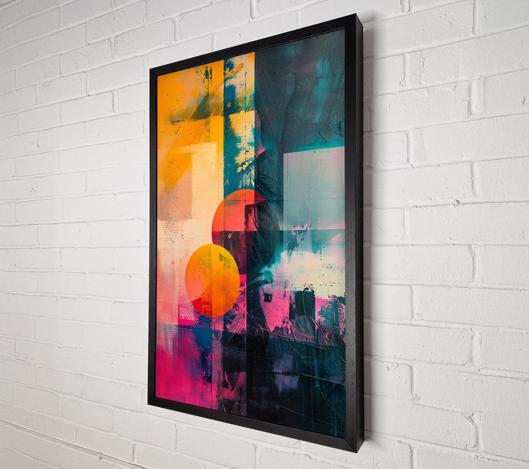  A Canvas Print of Pink And Orange Circles Canvas Wall Art