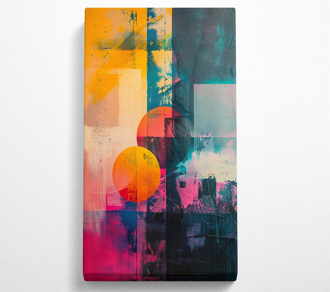  A Canvas Print of Pink And Orange Circles Canvas Wall Art