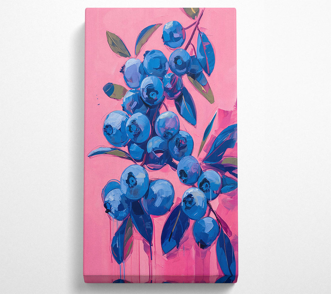  A Canvas Print of Pink And Blue Berries Canvas Art