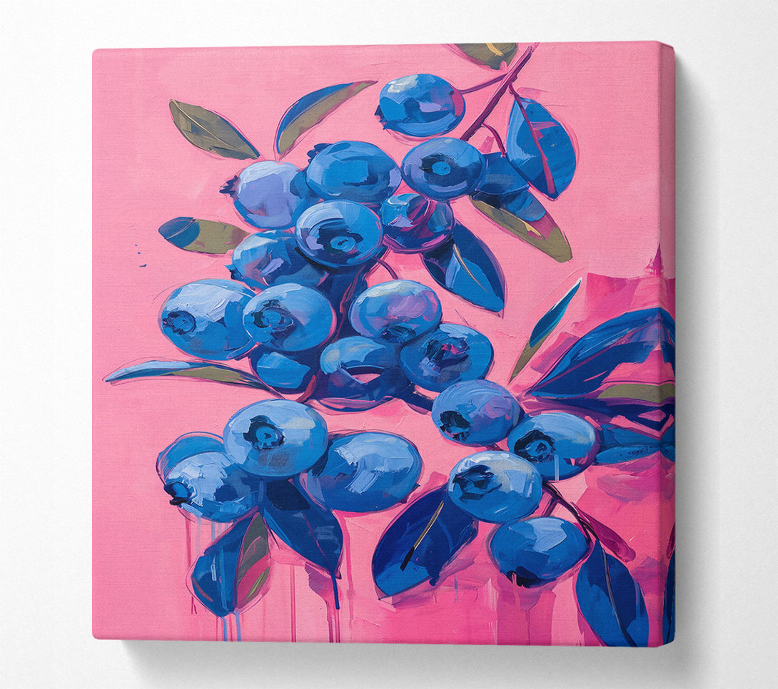  A Canvas Print of Pink And Blue Berries Canvas Art