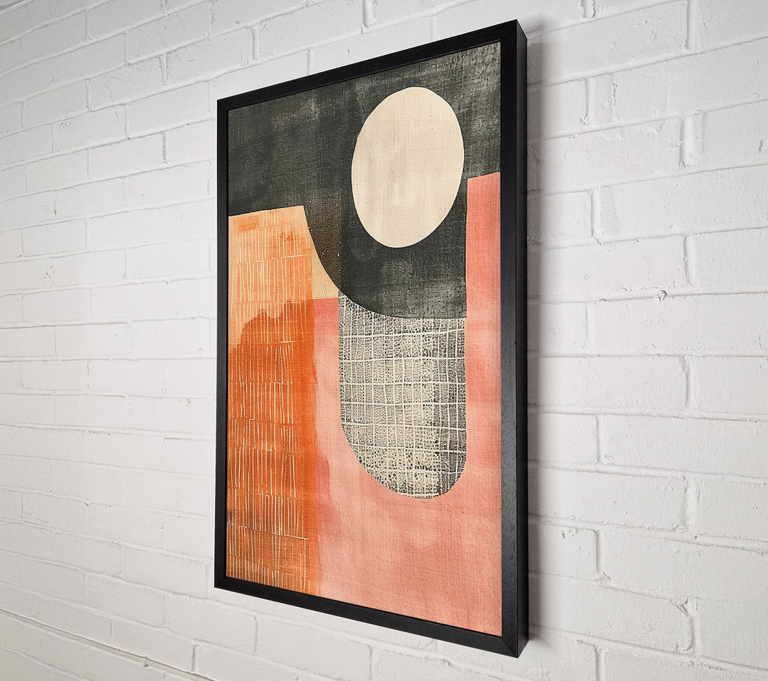  A Canvas Print of Pink And Black Grid Canvas Print
