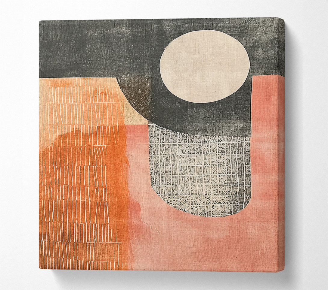  A Canvas Print of Pink And Black Grid Canvas Print