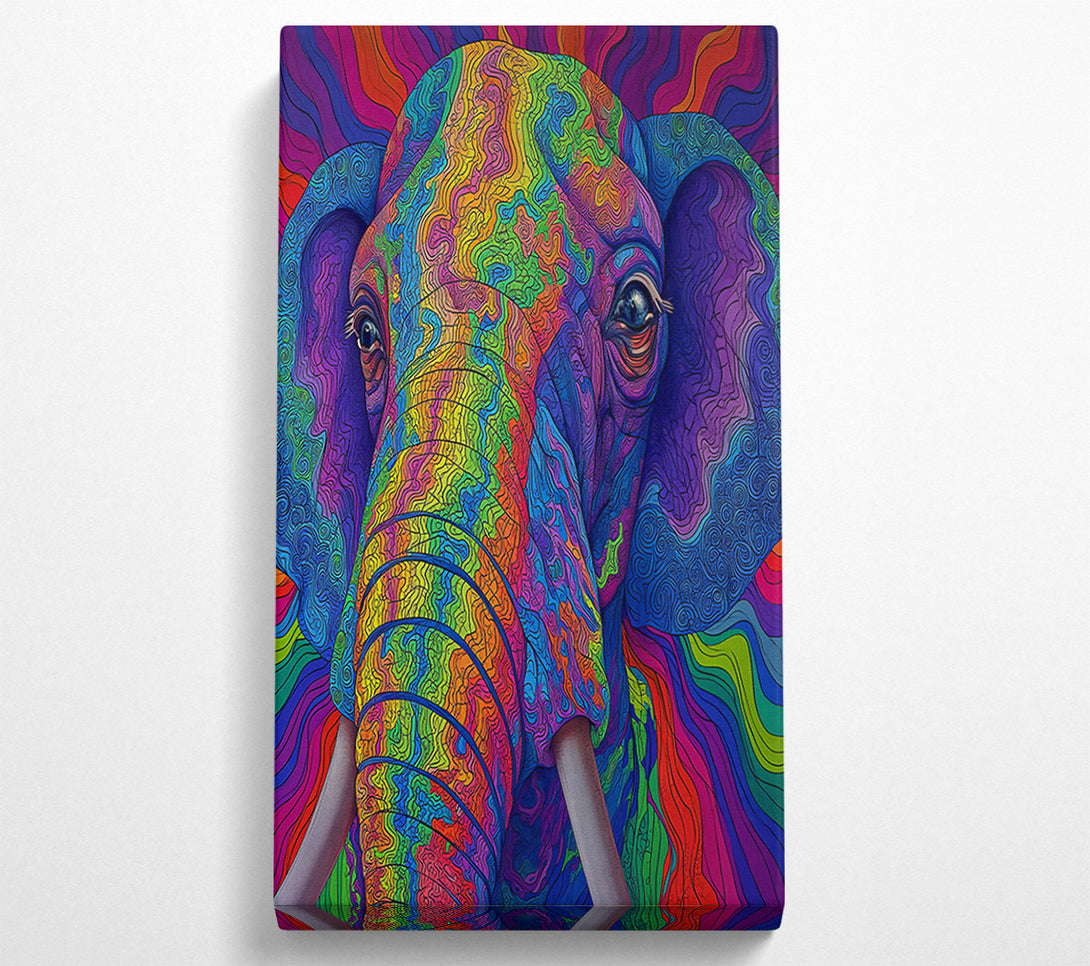  A Canvas Print of Blue Mosaic Elephant Canvas Art