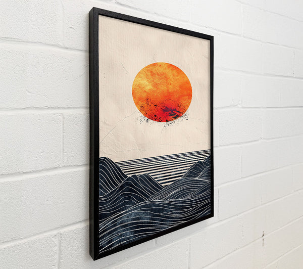 Orange Horizon Waves