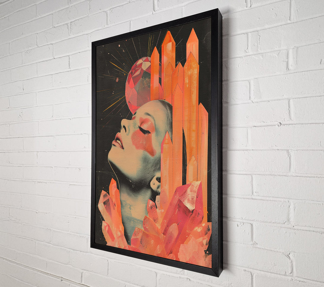  A Canvas Print of Crimson Crystal Gaze. Canvas Print