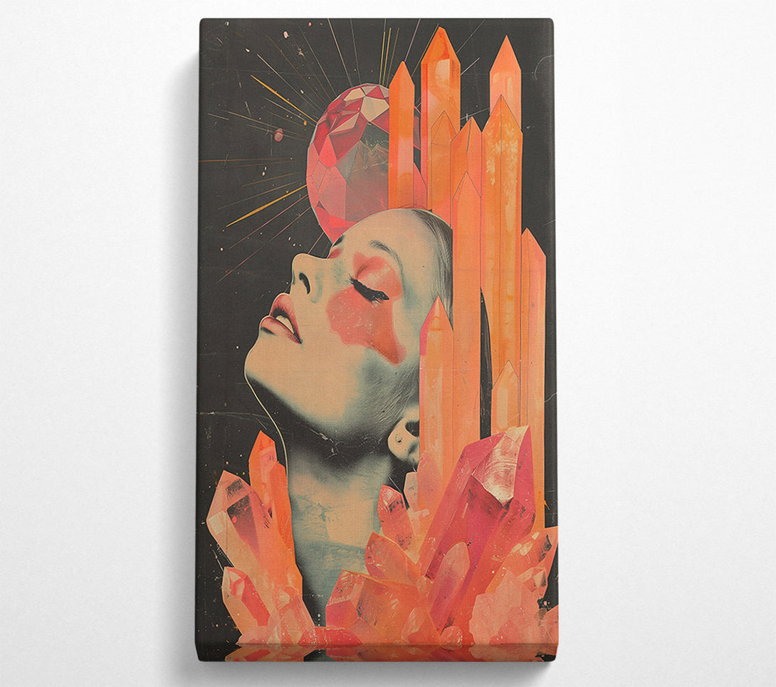  A Canvas Print of Crimson Crystal Gaze. Canvas Print