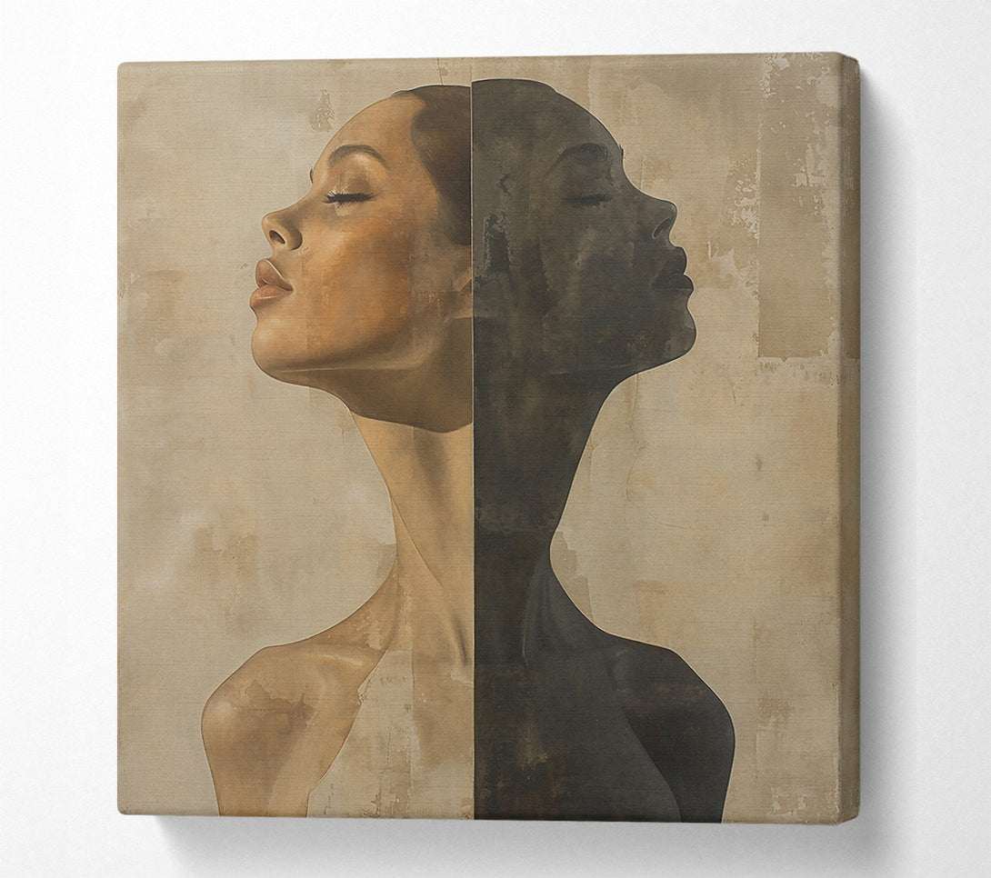 A Canvas Print of The Beige Divide Canvas Art