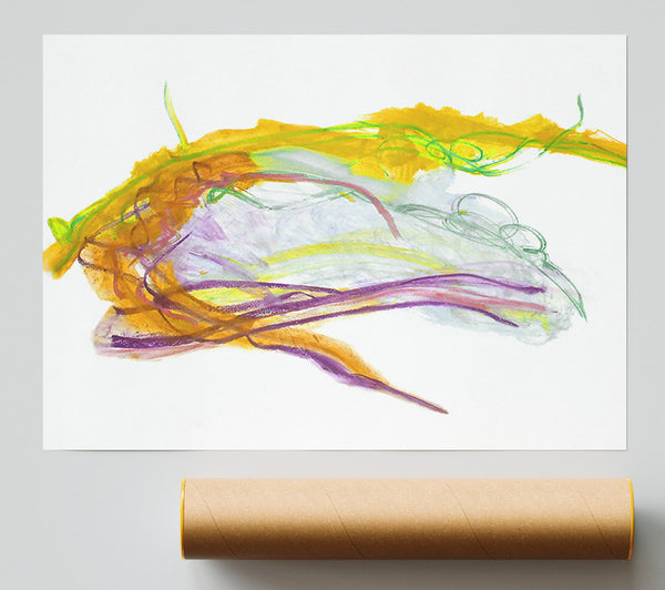Golden Swirls And Lines Poster