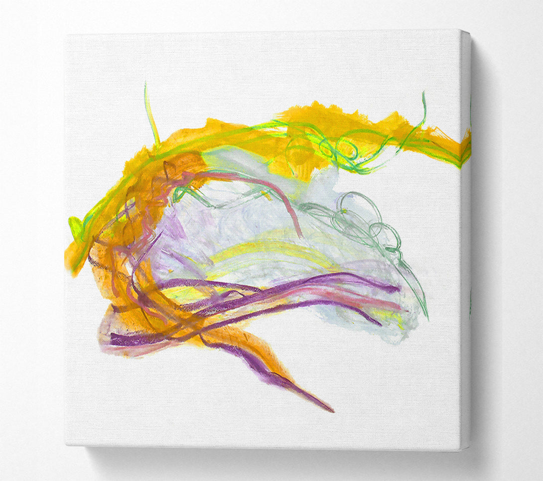  A Canvas Print of Golden Swirls And Lines Canvas Art