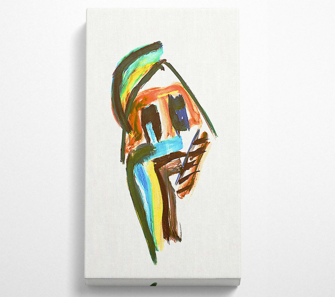  A Canvas Print of Orange Abstract House Canvas Print