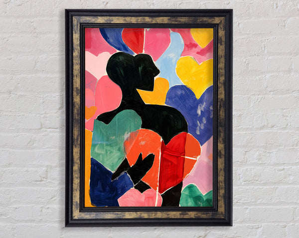 Hearts And Shapes Framed Print