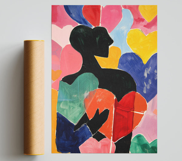 Hearts And Shapes Poster