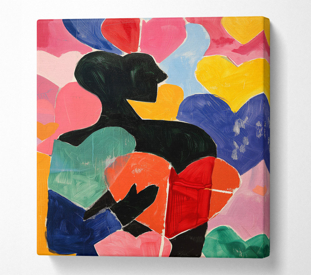  A Canvas Print of Hearts And Shapes Canvas Art