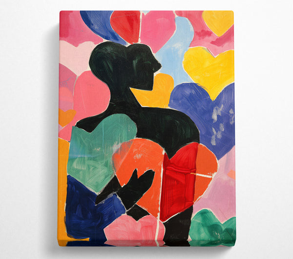  A Canvas Print of Hearts And Shapes Canvas Art