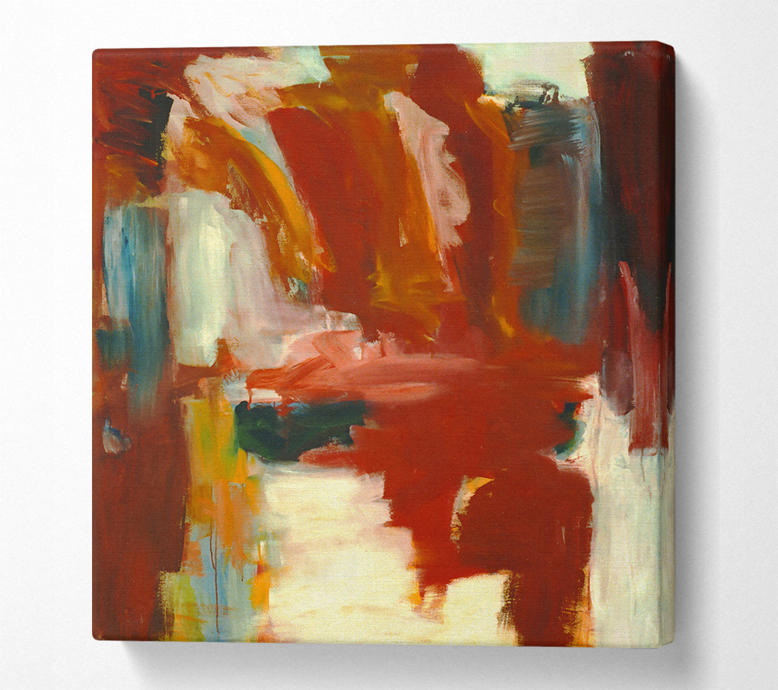  A Canvas Print of Crimson And Grey Strokes Canvas Art