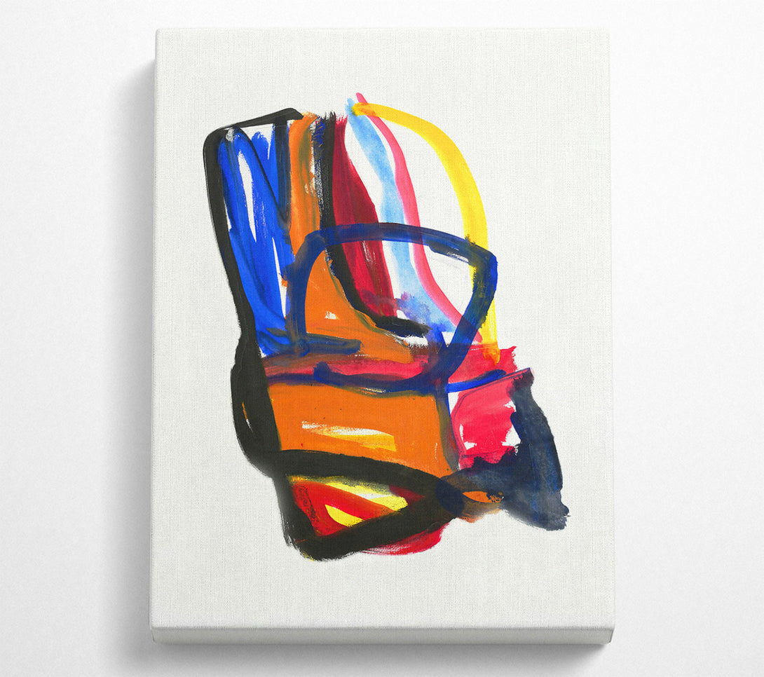  A Canvas Print of Orange Abstract Burst Canvas Art