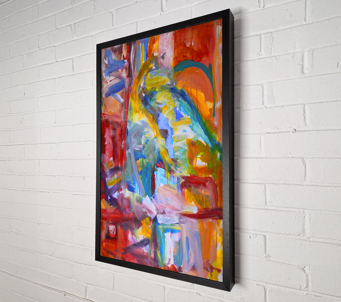  A Canvas Print of Red And Blue Drips Canvas Print