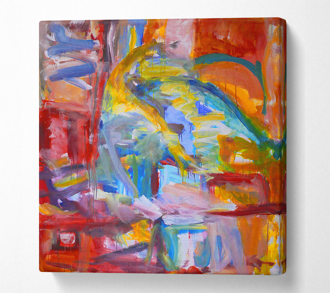  A Canvas Print of Red And Blue Drips Canvas Print