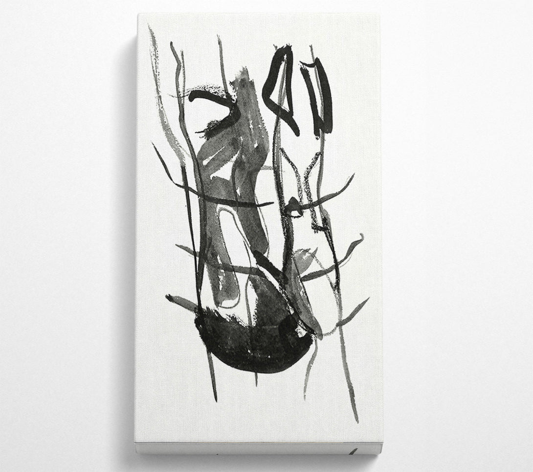  A Canvas Print of Black Ink Abstraction Canvas Print