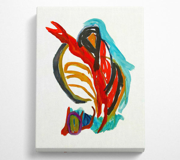  A Canvas Print of Crimson And Teal Dance Canvas Art