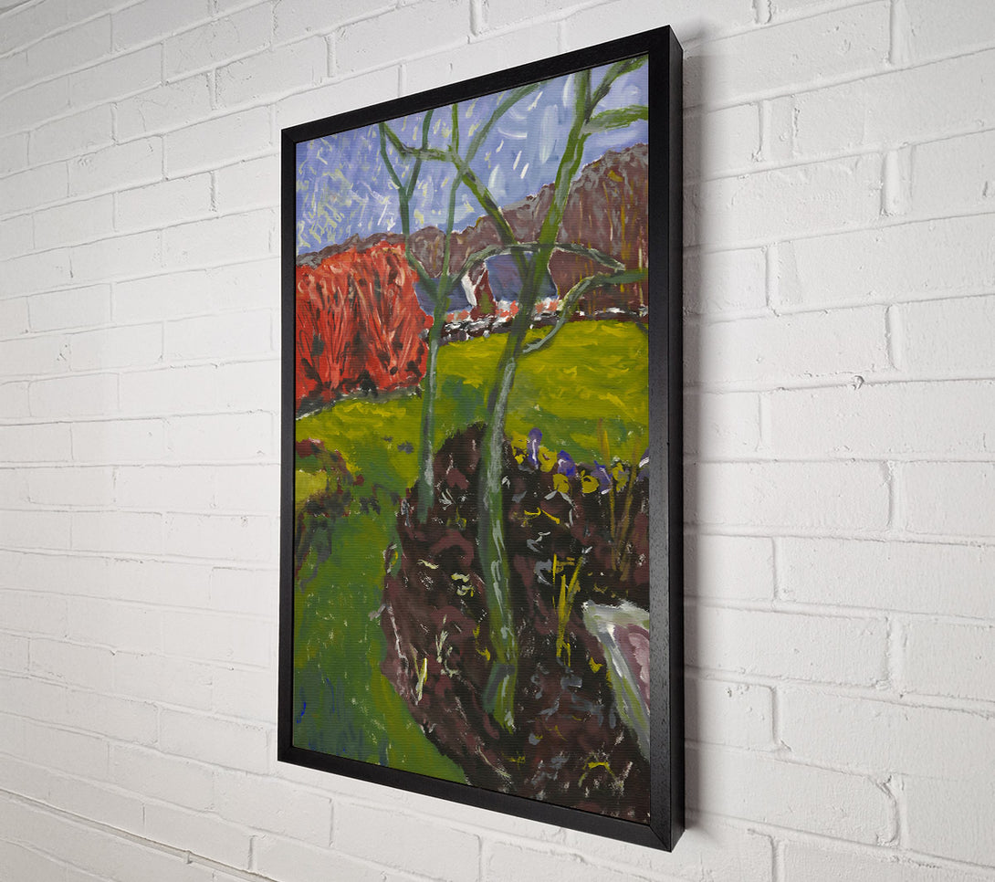  A Canvas Print of Crimson Spring Landscape Canvas Wall Art