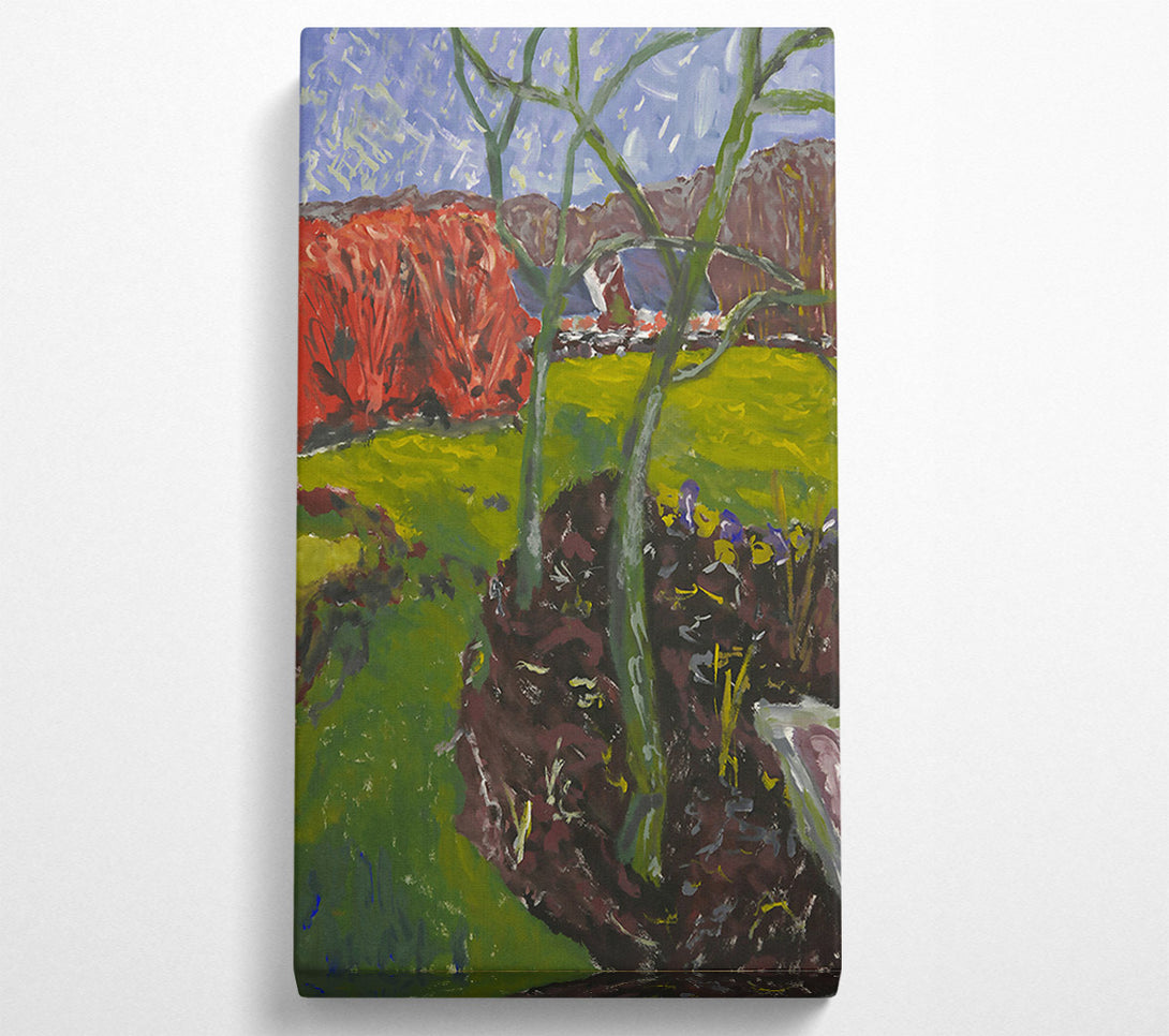  A Canvas Print of Crimson Spring Landscape Canvas Wall Art