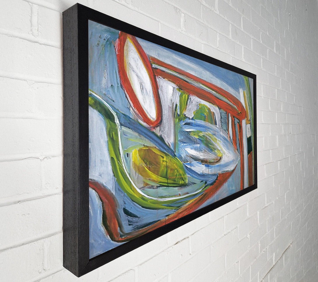  A Canvas Print of Red Swirling Abstraction Canvas Art