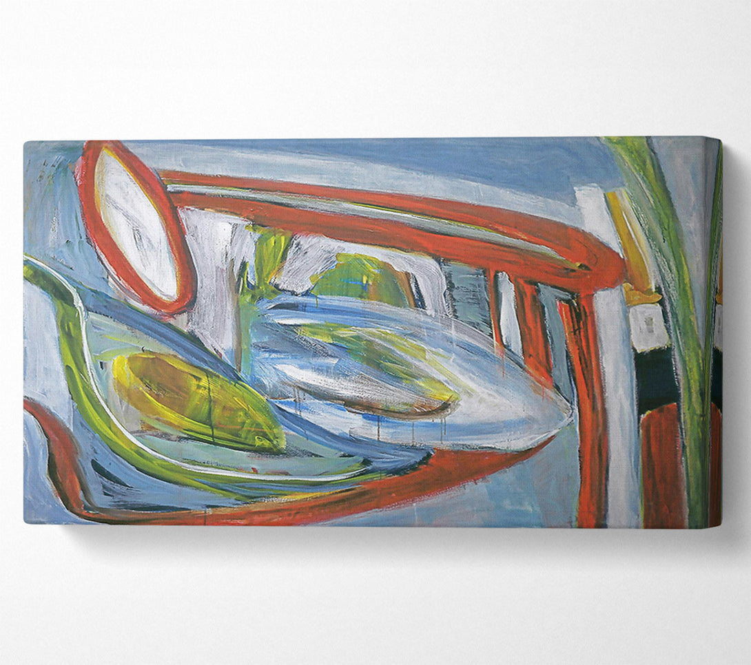  A Canvas Print of Red Swirling Abstraction Canvas Art