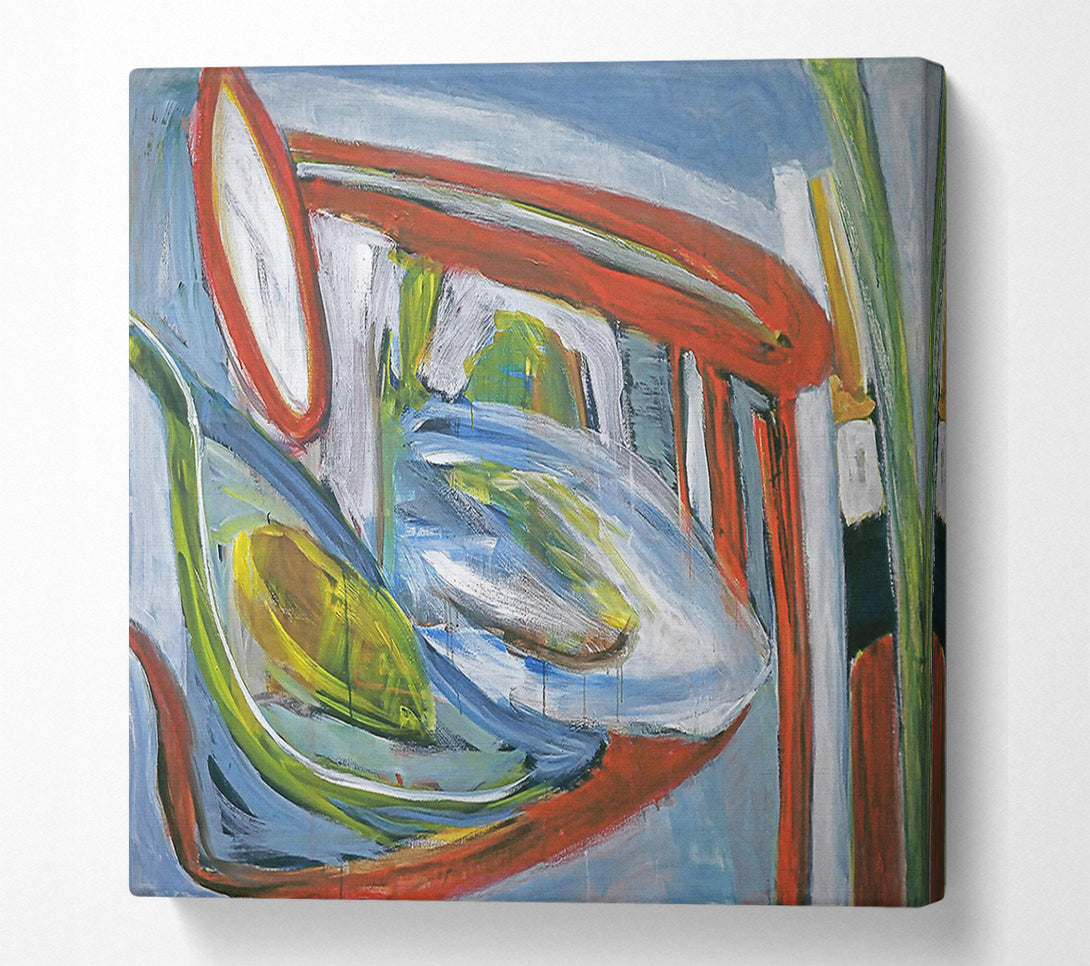  A Canvas Print of Red Swirling Abstraction Canvas Art
