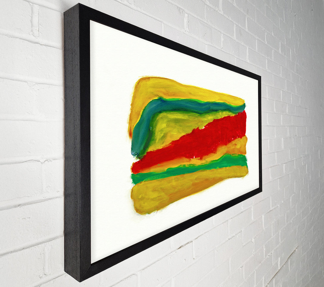  A Canvas Print of Golden Red Layers Canvas Wall Art
