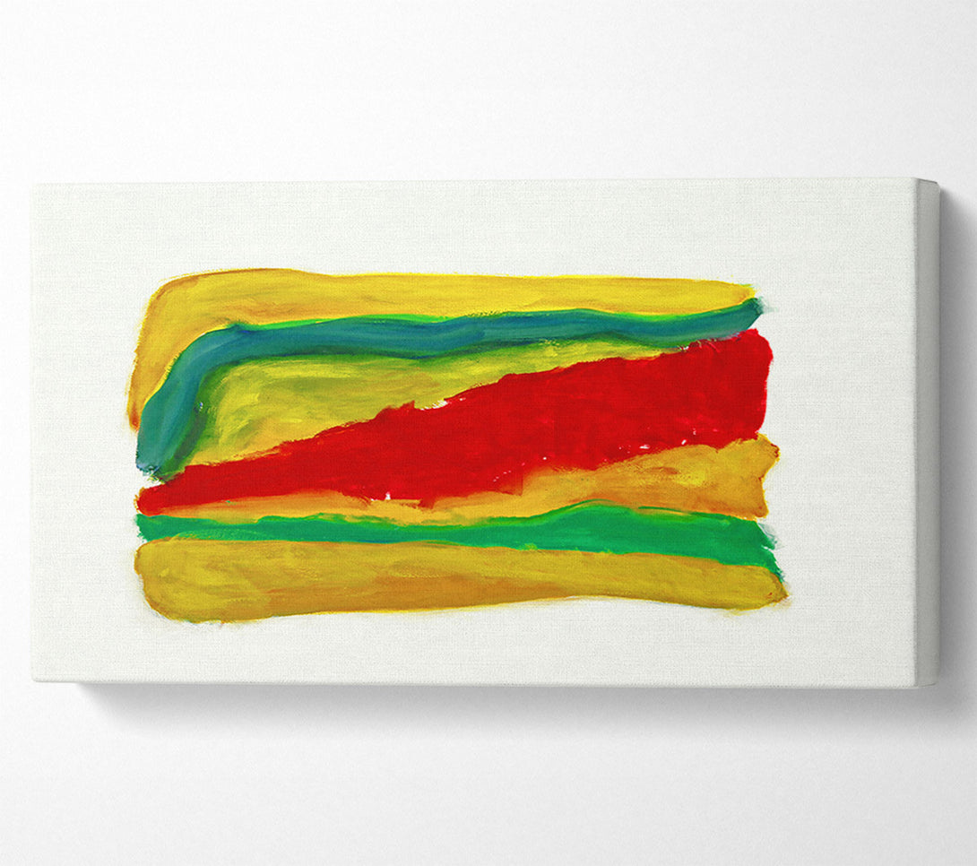  A Canvas Print of Golden Red Layers Canvas Wall Art